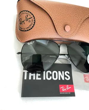 Ray-Ban Black Polarized Avaitor Sunglasses 58mm Unisex thumbnail 3