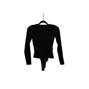 ASOS DESIGN Corset Style Sweetheart Neck Mesh Bodysuit Black Size 4 thumbnail 3