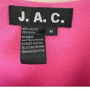 J.A.C. Women's Y2K Button Front Hot Pink Square‎ Neck Ribbed Tank Top Size Med thumbnail 5