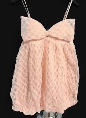 Storia Bow Dress pink peach color thumbnail 1