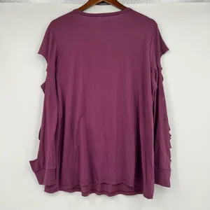 NEW Torrid Classic Fit Cotton Crew Neck Slasher knit purple Tee plus size 2X thumbnail 3