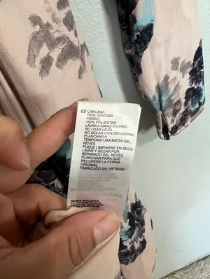 Reiss Anja Floral Ruffle Wrap Mini Dress Pink/Blue Size US 0 / UK 4 - Women's thumbnail 6