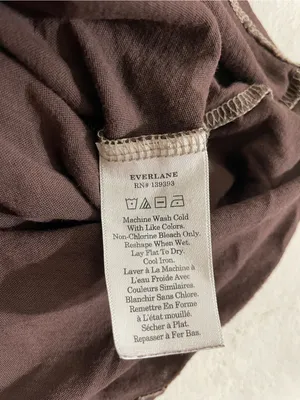 Everlane Sleeveless Tank Top 100% Cotton in Brown Size S thumbnail 6