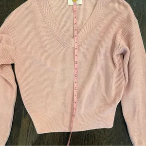 Wilfred Soft Pink V-Neck Sweater thumbnail 4