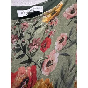 Le Ragazze Italy Silk Blend Floral Ruffle Maxi Dress L Get ready for autumn thumbnail 6