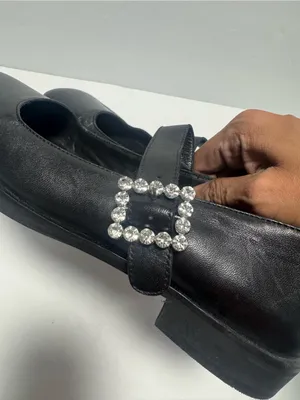 Free People Women's Rumor Diamanté Mary Jane Loafers Leather Size 9 thumbnail 5