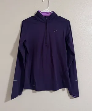 Nike Purple Half-Zip Running Top thumbnail 1