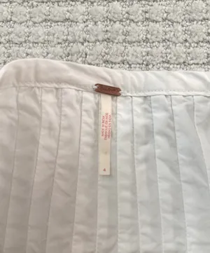 Free People White Pleated Midi Skirt thumbnail 6