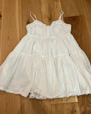 American Eagle white and gold dress thumbnail 1
