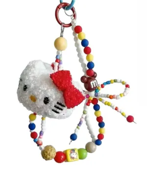 Sanrio Hello Kitty Colorful Beaded Bag Charm Bag Chain Accessory thumbnail 1