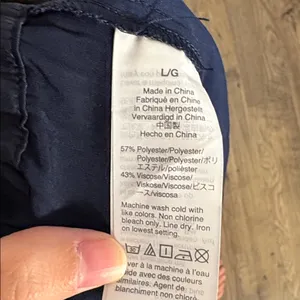 Madewell Satin Drapey Tapered Pleat Pants Large‎ blue thumbnail 7