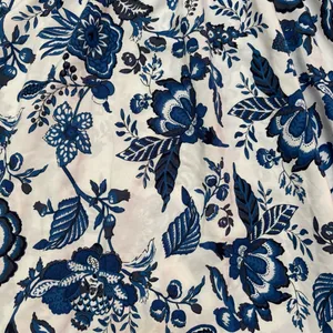 SHEIN Blue and White Floral Maxi Skirt thumbnail 3