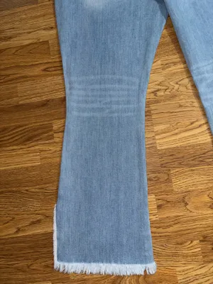 Kancan Bootcut Jeans Women’s Plus Size 22 Light Wash Distressed Raw Hem Slits thumbnail 15