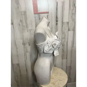 White floral crop top size large White thumbnail 9