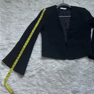 Mango Suit Black Women's Flared Sleeve Blazer Size USA XS EUR S MEX CH thumbnail 7