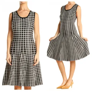 The Limited Checkered Windowpane Sweater Dress Womens Small Office Fall thumbnail 13