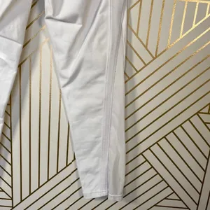 Alo Yoga Cropped Leggings Ride Reshare Restore‎ Mesh Panels White Size Medium thumbnail 7
