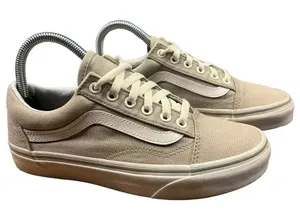 VANS Old Skool Beige Low-Top‎ Lace-Up Unisex Sneakers Men's 5.0 / Women's 6.5 thumbnail 1