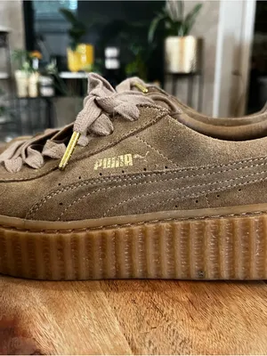 Puma Fenty by Rihanna Platform Suede Creeper with Gold Logo Womens Sz 7 Leather thumbnail 4