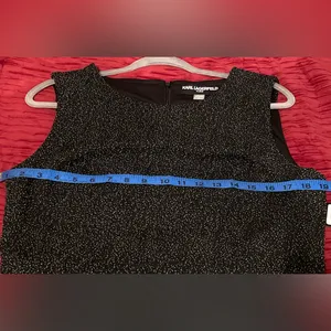 NEW KARL LAGERFELD Paris BLACK SHIFT DRESS - SIZE 12 thumbnail 10