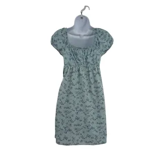 Pink Republic Babydoll =Floral Dress XS Milkmaid Coquette Cottagecore Bow Sage thumbnail 5