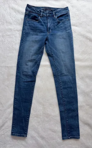 American Eagle Women’s Hi Rise Jeggings Size 6 Long Dark Wash AEO Denim X Jeans thumbnail 2