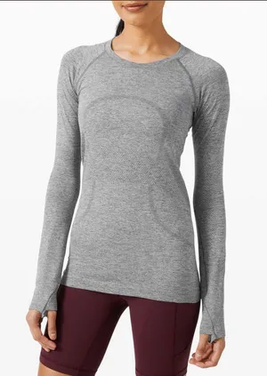 LULULEMON Swiftly Tech Long Sleeve 2.0 in Gray Size 6 thumbnail 1
