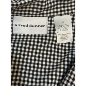Vintage Alfred Dunner Gingham Embroidered Floral Bee Jacket Size 18 thumbnail 4
