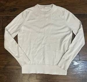 Lululemon oatmeal crewneck longsleeve cotton & cashmere sweater thumbnail 1