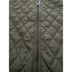 Banana Republic‎ Womens Olive Green Quilted Bomber Jacket Small Full Zip thumbnail 3
