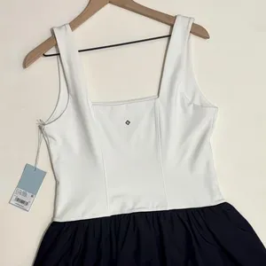 NWT!! ANTONIO MELANI Active Two Tone Bubble Hem Dress Mini Black White Large thumbnail 8