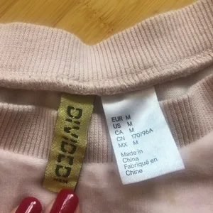 Forever 21 Christmas Sweater Light Pink Crushed Velvet Velour Crew Neck Medium thumbnail 3