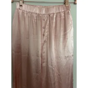 Daily Drills Resort Satin Pants Wide Leg Elastic Waist Light Pink Women's XS/S thumbnail 3