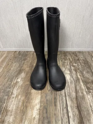 Kamik Black Tall Waterproof Rain Boot with Side Buckle Size 7 thumbnail 7