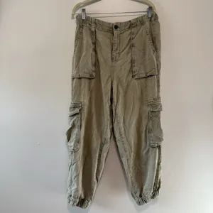 ALLSAINTS‎ Frieda Denim Trouser Cargo Pants in Green Size 12 thumbnail 3