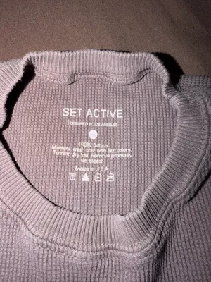 Set Active Waffle Cropped Long Sleeve thumbnail 2