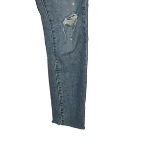 Levi's Women Jeans Wedgie‎ Skinny Button Fly Raw Hem Distressed Denim Blue Small thumbnail 6