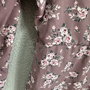 Lily Rose Mini Dress Womens‎ Large Mauve Pink Floral Cottagecore Ruffle Sleeve thumbnail 3