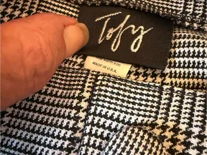 Lily Black & White Plaid Circle Skirt thumbnail 3