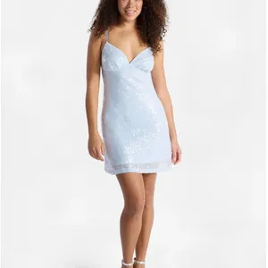 No Boundaries Women's Sequin Cami Mini Dress, Women's, size XXS thumbnail 2
