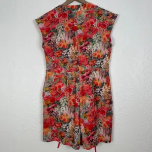 Athleta Marlow Romper Floral Waist Tie Pockets Athleisure Resort Size Small thumbnail 3