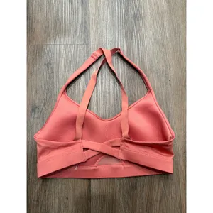 Victoria Sport‎ Coral Pink Cross Back Adjustable Strap Sports Bra Size Medium thumbnail 2