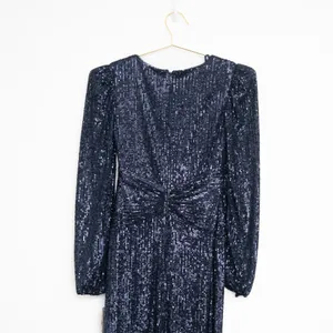 Aqua Formal - Navy Sequin‎ Twist-Front Gown thumbnail 5
