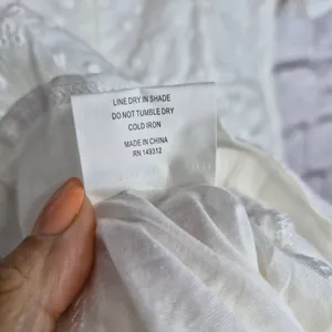 NWT Selfie Leslie Hayden White Eyelet Cotton Milkmaid Puff Sleeve Mini Dress M thumbnail 9