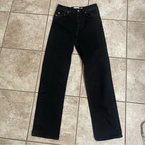 & Other Stories‎ anthropology straight jeans High Waist Black Jeans Sz 26 x30 thumbnail 9