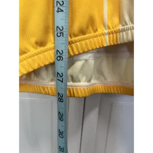 Retro Cycling‎ Jersey 2XL Full Zip Short Sleeve Yellow/Blue Paps Blue Ribbon EUC thumbnail 3