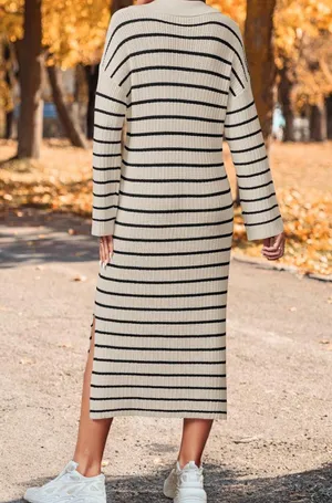 Striped Sweater Dress Multi thumbnail 3