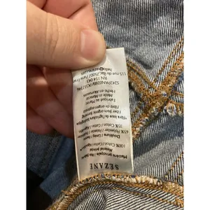 Women's Sezane Denim Wide Leg Jeans Dark Wash Blue Size FR 46/US 14-16 (38x32) thumbnail 6