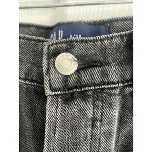 Gap High Rise Denim Shorts Womens Size‎ 6 Black Raw Hem Frayed Faded Cotton thumbnail 3