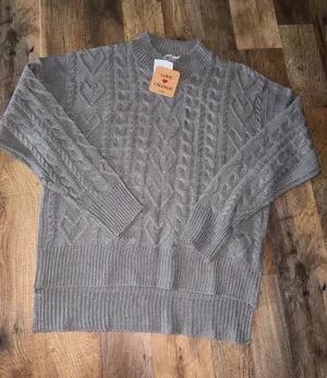 Mock neck knit sweater Gray Size L thumbnail 1